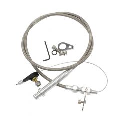 Aeroflow Kickdown Cable w/ Cover & Chrome Ends For GM TH350 Trans