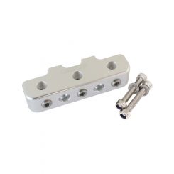 Aeroflow Pressure Sensor Block Silver 9 X 1/8" Npt
