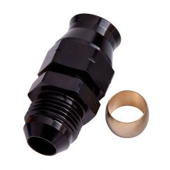 Aeroflow Tube to Male AN Adapter 5/16 Inch to -6AN Black