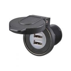 Narva Heavy-Duty Dual Usb Socket With Magnetic Dust Cover Pack of 1