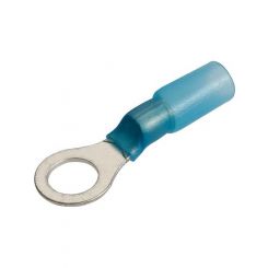 Narva Adhesive Lined Ring Terminal Blue 1/4" Dia 6.3mm Pack of 20