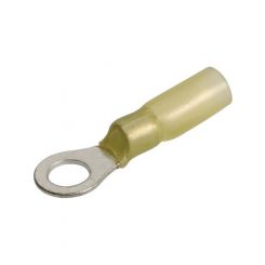 Narva Adhesive Lined Ring Terminal Yellow 1/4" DiaMetres 6.3mm