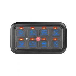 Hulk 4x4 Smart 8 Switch Panel Blue Backlit Panel At 12V / 24V DC