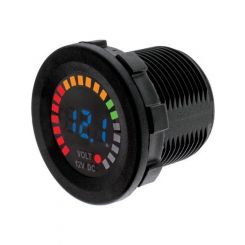 Hulk 4x4 DC Voltmeter with Coloured Indicator Illumination Colour Blue