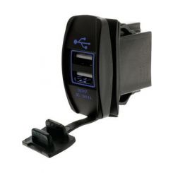 Hulk 4x4 Switch Size Dual USB Illumination Colour Blue 8-32V DC