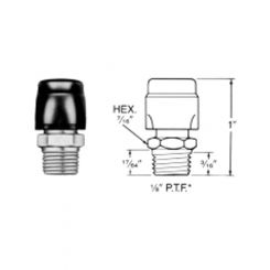 Alemlube 1/8" Npt Air Vent Opens at 7/16" PSI