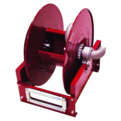 Alemlube Heavy Duty Fuel Hose Bare Reel Double Pedestal 1-1/2" Spring Rew