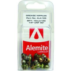 Alemlube Display 6m x 1 90¡ Grease Nipples Pack of 10 