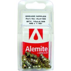 Alemlube Display 1/4" UNF 45¡ Grease Nipples Pack of 10 