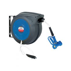 Alemlube Hot Water Hose Reel w/ Washdown Gun. 20m x 10mm Polymer Hose