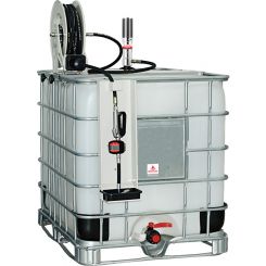 Alemlube IBC Kit with Pump Hose Reel and Electronic Oil Meter 