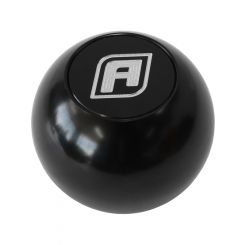 Aeroflow Billet Round Gear Knob Black Shift Shifter Ball 1/2"-20
