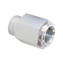 Aeroflow Fuel Pressure Gauge Adapter -4 Female to 1/8" NPT Silver