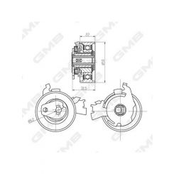 GMB Premium Timing Belt Tensioner Pulley