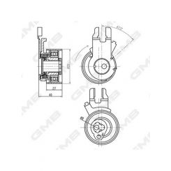 GMB Premium Timing Belt Tensioner Pulley