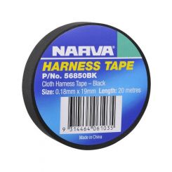 Narva 19mm Pet Cloth Harness Tape Black 1 Roll
