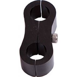 Aeroflow Billet Aluminium Dual Hose Separators 3/8" I.D. Black