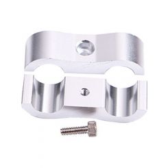 Aeroflow Billet Aluminium Dual Hose Separators 7/16" I.D. Silver