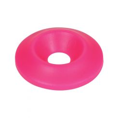 Allstar Countersunk Washer 1/4" ID 1" OD Plastic Pink Set of 50
