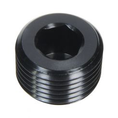 Allstar Fitting Plug 1/16 in NPT Allen Head Aluminum Black Anodize