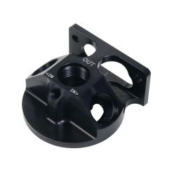 Allstar Oil Filter Adapter Remote Mount 12 AN Female Ports 1/8" NPT