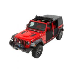 Bestop Soft Top Sunrider Partial Top Black Diamond Plastic Black