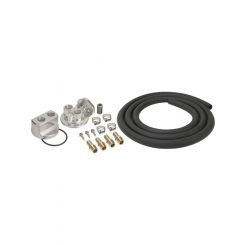 Derale Engine Oil Filter Relocation Kit 1/2" NPT Ports w/ 20x1.5mm Thread