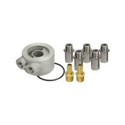 Derale Non-Thermostatic Universal Sandwich Adapter Kit with 1/2" NPT Ports