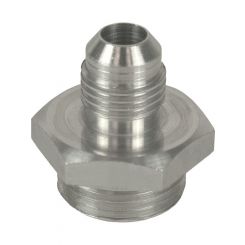 Derale Aluminum Cooler/Adapter Fitting -6AN x 5/8"-18 O-ring Bright Anodized