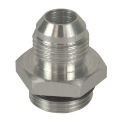 Derale Aluminum Cooler/Adapter Fitting -8AN x 5/8"-18 O-ring Bright Anodized