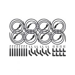 ICT Billet Spark Plug Wire Set Spiral Core 8mm Black Factory Style