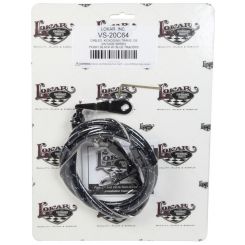 Lokar Kickdown Cable Vintage Ser 60" Length Woven Cotton Fittings