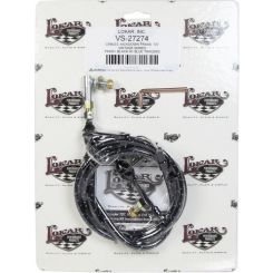 Lokar Kickdown Cable Vintage Ser 60" Length Woven Cotton Fittings