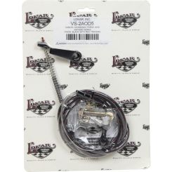 Lokar Kickdown Cable Vintage Ser 60" Length Woven Cotton Fittings