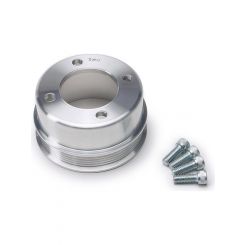 March Performance Crankshaft Pulley Serpentine 6 Rib 4.375" Dia Clear
