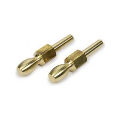 Meziere Remote Battery Terminal Brass Natural Pair