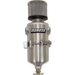 Moroso Breather Tank 3-1/8" Dia x 11-1/2" Tall Two 1/2" NPT Female