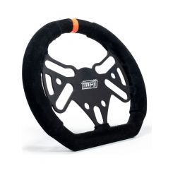 MPI Steering Wheel 10" Dia 4 Spoke 5-Bolt Black Suede Grip