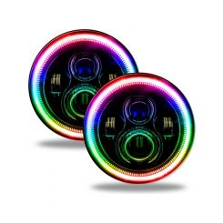 Oracle Lighting Headlight Colorshift Halo LED Ring Plastic Black