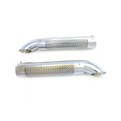 Patriot Exhaust Shielded Side Turnouts 3.5Inlet 26 Long Chrome Pr
