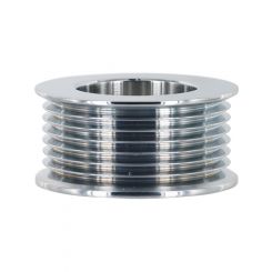 Powermaster Alternator Pulley Serpentine 6 Rib 2.44" Dia Cadmium Plated