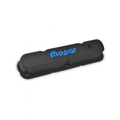 Proform Engine Valve Covers Steel Black Crinkle For Mopar Emblem LA/Small Block