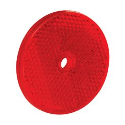 Reese Reflector Bolt-On 2-3/16 in Round Plastic Red Pair