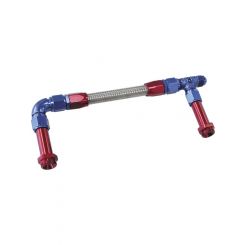 Aeroflow Carburettor Inlet Rail Kit -8AN Blue For Holley Fuel Line