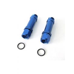 Aeroflow Female Carburettor Inlet Adapter Holley -8AN Blue 2 Pack