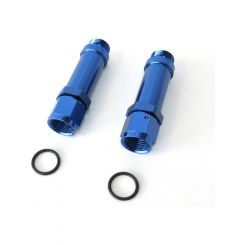 Aeroflow Female Carburettor Inlet Adapter Holley -8AN Blue 2 Pack