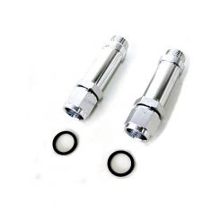 Aeroflow Female Carburettor Inlet Adapter Holley -8AN Silver 2 Pack AF165-08-1S