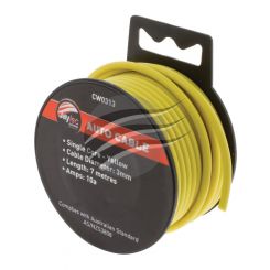 Jaylec Single Core Cable Yellow 3mm x 7m (14/0.32) 10A Hang Type