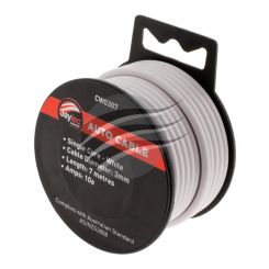 Jaylec Single Core Cable White 3mm x 7m (14/0.32) 10 Amps Hang Type