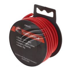 Jaylec Single Core Cable Red 4mm x 4m (23/0.32) 15A Hang Type Roll